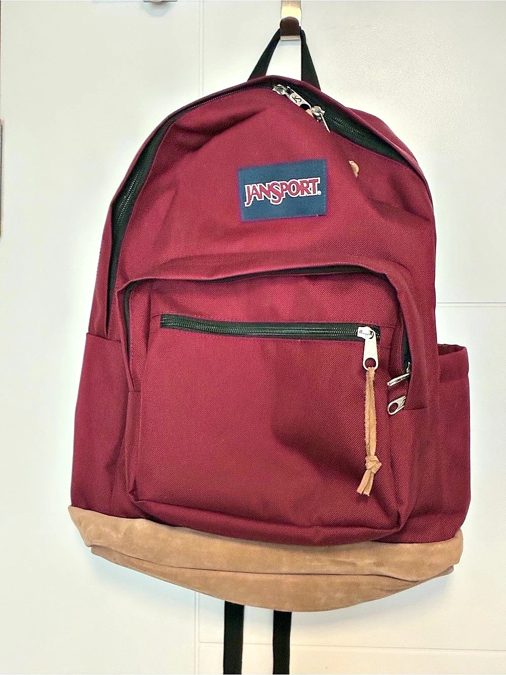 JanSport Right Pack 28L Backpack Russet Red Suede Bottom